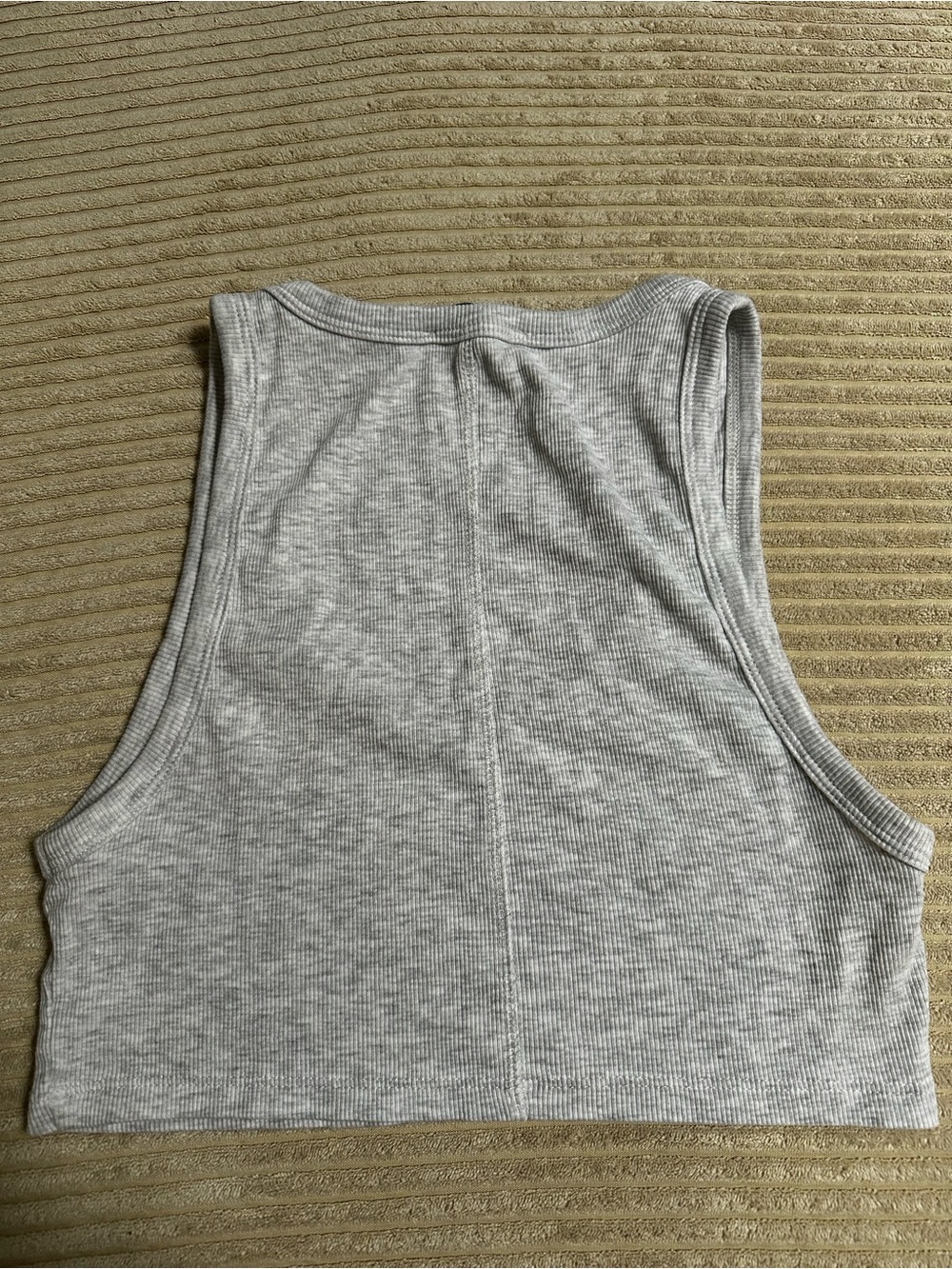Zara Light Gray Ribbed Crop Tank - Picture 3 of 3